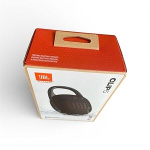 JBL Clip 5 Portable Bluetooth Speaker - Black and Red